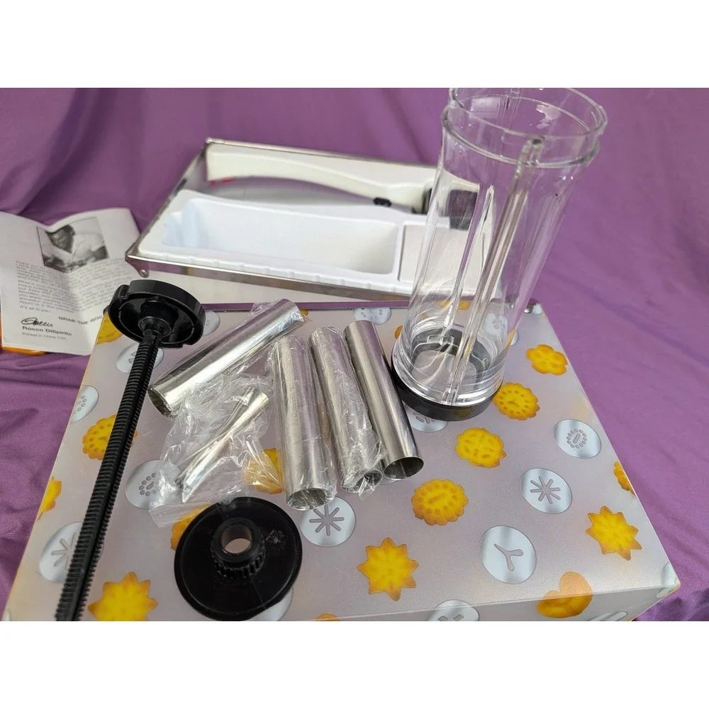 Rocco Cordless Battery Powered Cookie Press Shooter Quick 12 Disks - tested